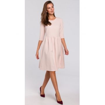 Rochie midi de dama Lilte K010 bej - Bej