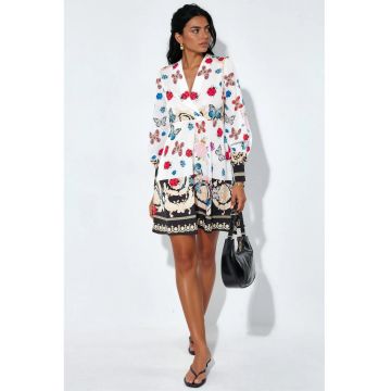 Rochie Mini -  petrecuta - multicolor - poliester si lycra