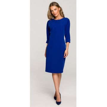 Stil Rochie mini de dama Lyovere S324 albastru albastrel - Albastru inchis