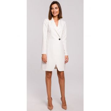 Stil Rochie mini de dama Nifar S217 ecru - Alb