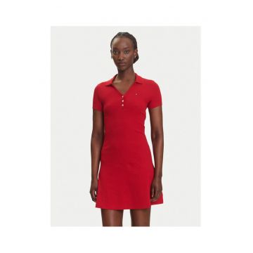 Rochie casual dama  rosu - material de calitate