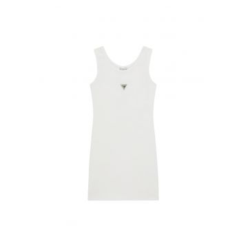 Rochie casual fete -  alb - 95% bumbac - Alb