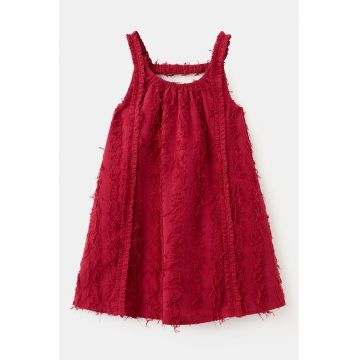 Rochie cu franjuri - Rosu inchis