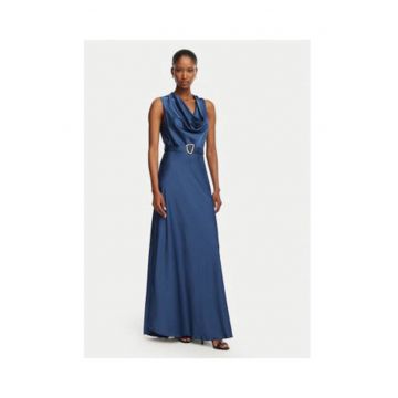 Rochie de seara -  Albastru - fara maneca - poliester -