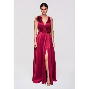 Rochie de seara maxi  LA-OM-DLR269 - Visiniu