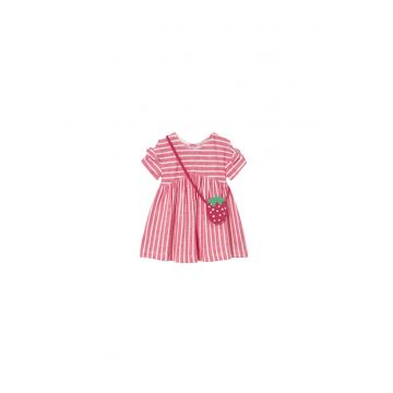 Rochie evazata cu imprimeu - Rosu