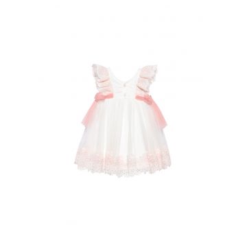 Rochie fete -  eleganta - alba - poliester - captuseala 100% bumbac