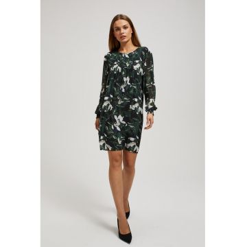 Rochie florala - Verde