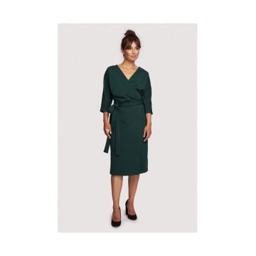 Rochie midi pentru femei Loni B241 verde inchis
