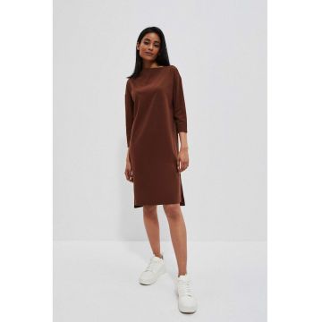 Rochie Simpla Culoarea Castanei - Maro