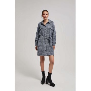 Rochie Tweed - Albastru