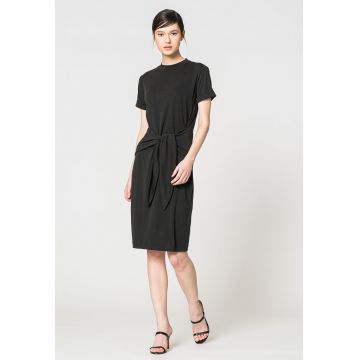 Rochie midi din amestec de modal cu cordan