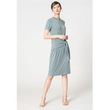 Rochie midi din amestec de modal cu cordan