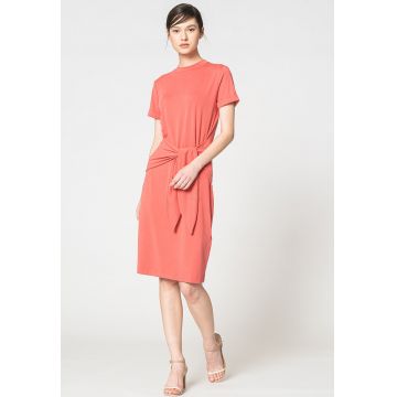 Rochie midi din amestec de modal cu cordan