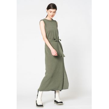 Rochie midi tricotata din in si bumbac Rochie midi tricotata din in si bumbac