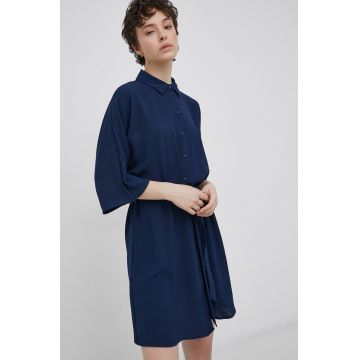 JDY rochie culoarea albastru marin, mini, drept
