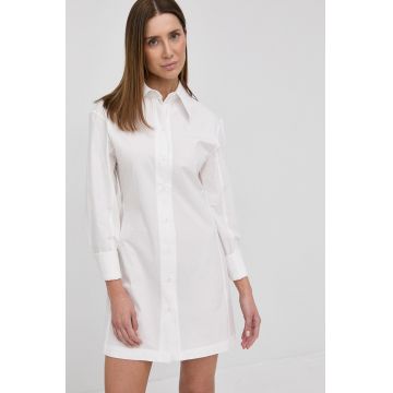 Victoria Beckham rochie culoarea alb, mini, drept
