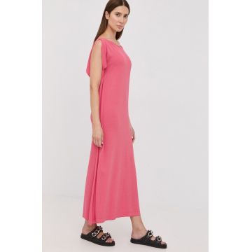 Liviana Conti rochie culoarea roz, maxi, oversize
