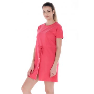 Rochie de bumbac cu snur in talie