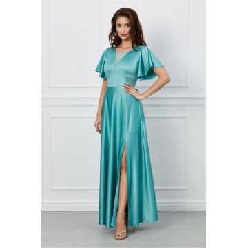 Rochie Malvina vernil cu crapatura pe picior Rochie Malvina vernil cu crapatura pe picior