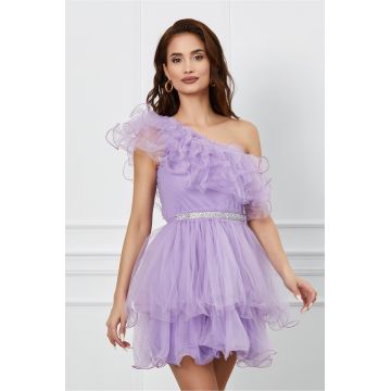 Rochie Miriam lila din tulle scurta