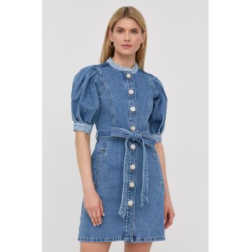 Custommade rochie jeans mini, evazati