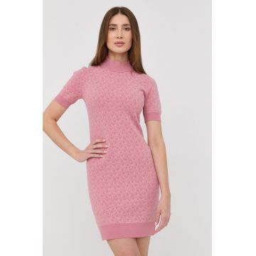 MICHAEL Michael Kors rochie culoarea roz, mini, mulata