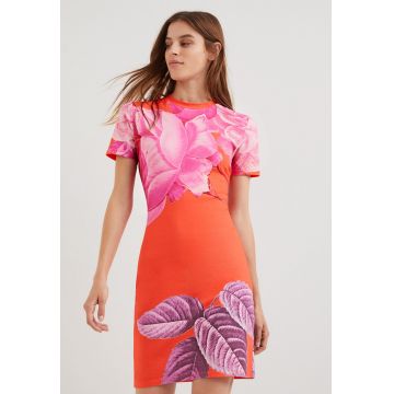 Rochie cambrata cu model floral