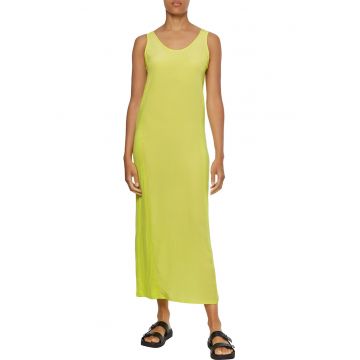 Rochie din lyocell si matase cu decolteu adanc