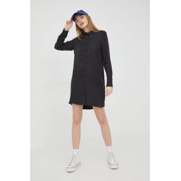 Superdry rochie culoarea negru, mini, drept