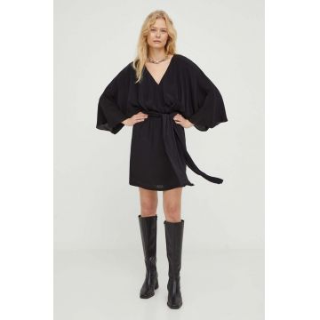 The Kooples rochie culoarea negru, mini, evazati