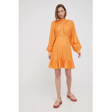 Y.A.S rochie culoarea portocaliu, mini, evazati