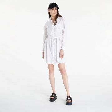 Calvin Klein Jeans Belted Easy Shirt Dress Bright White
