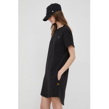 G-Star Raw rochie din bumbac culoarea negru, mini, oversize