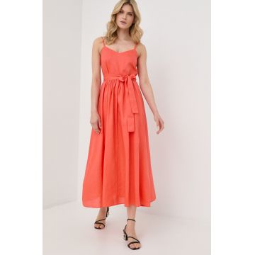 MAX&Co. rochie culoarea portocaliu, maxi, evazati