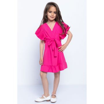 Rochie fetite lejera roze 5-6 Ani (105-110cm)