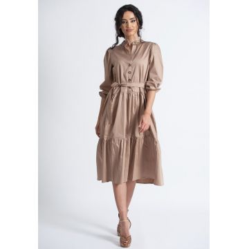 Rochie midi lejera cu maneci 3/4