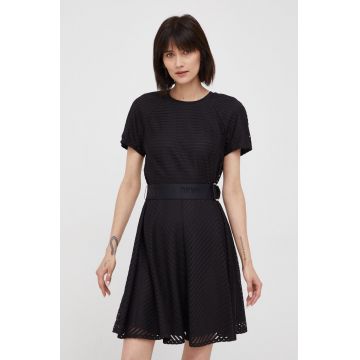 Dkny rochie culoarea negru, mini, evazati