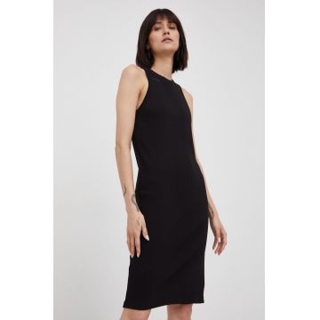 G-Star Raw rochie din bumbac culoarea negru, mini, mulata