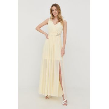 Morgan rochie culoarea galben, maxi, evazati
