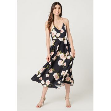 Rochie midi cu model floral Cesare