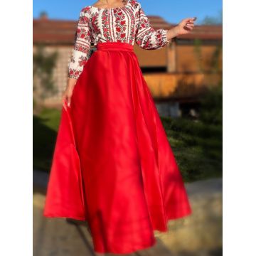 Rochie Stilizata Traditional cu imprimeu Elena 15