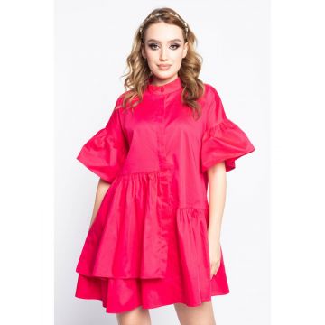 Rochie dama fucsia scurta lejera