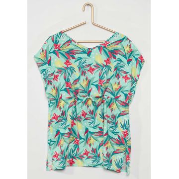 Rochie lejera cu imprimeu tropical