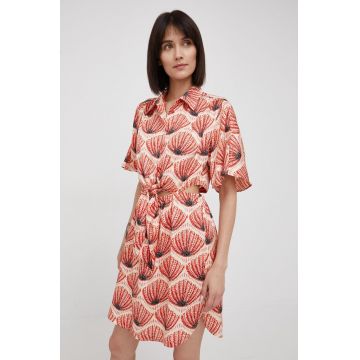 Sisley rochie culoarea rosu, mini, mulata