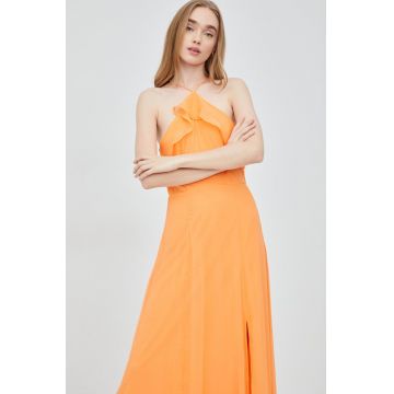 Vero Moda rochie culoarea portocaliu, maxi, evazati