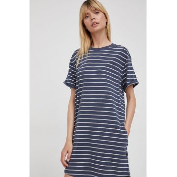 G-Star Raw rochie din bumbac culoarea albastru marin, mini, oversize