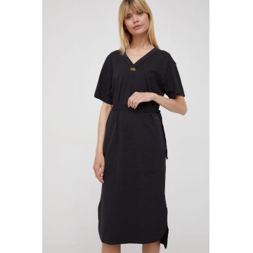 G-Star Raw rochie din bumbac culoarea negru, mini, oversize