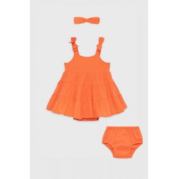 GAP rochie fete culoarea portocaliu, mini, evazati