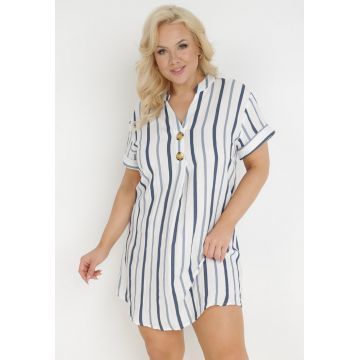 Rochie Albă cu albastru Rochie Albă cu albastru